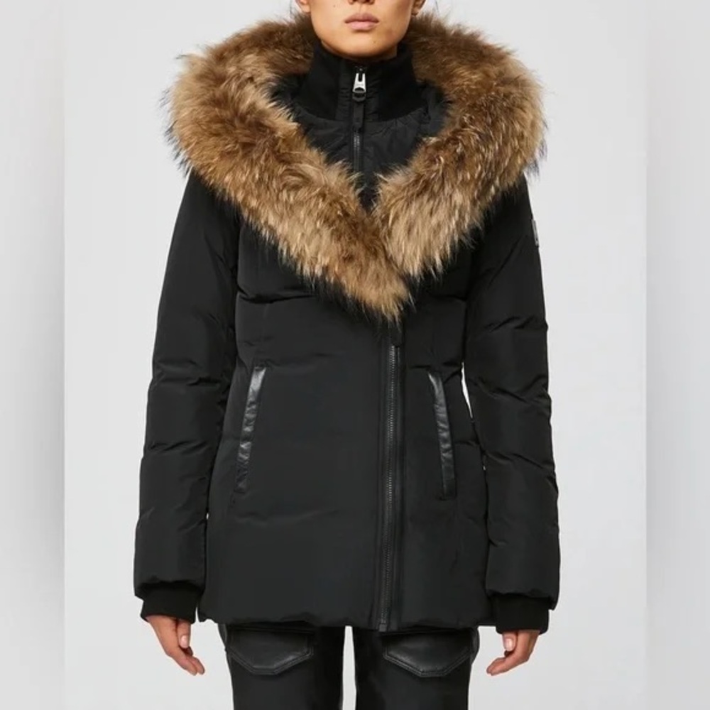 Mackage adali down jacket side xs. Good condition, beautiful real fur